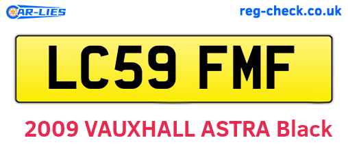 LC59FMF are the vehicle registration plates.