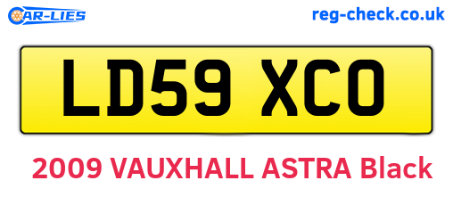 LD59XCO are the vehicle registration plates.