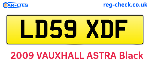 LD59XDF are the vehicle registration plates.