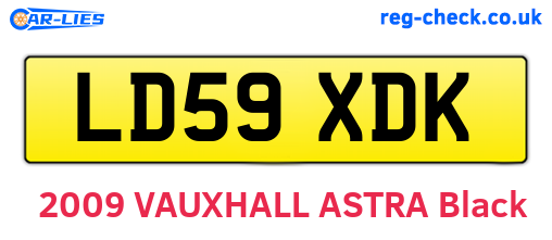 LD59XDK are the vehicle registration plates.