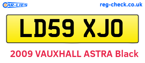 LD59XJO are the vehicle registration plates.