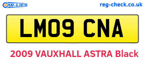 LM09CNA are the vehicle registration plates.