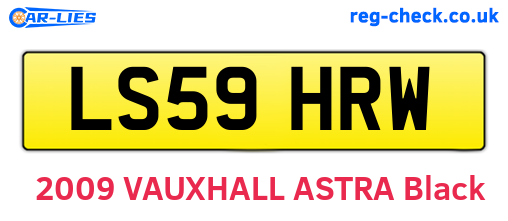 LS59HRW are the vehicle registration plates.