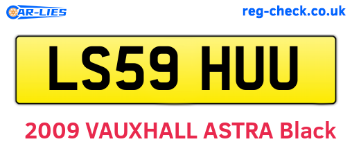 LS59HUU are the vehicle registration plates.