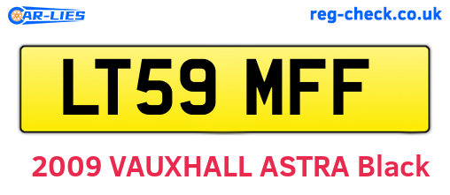 LT59MFF are the vehicle registration plates.