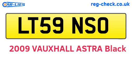 LT59NSO are the vehicle registration plates.