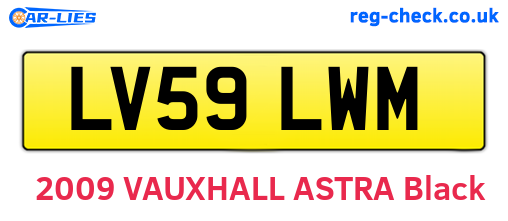 LV59LWM are the vehicle registration plates.