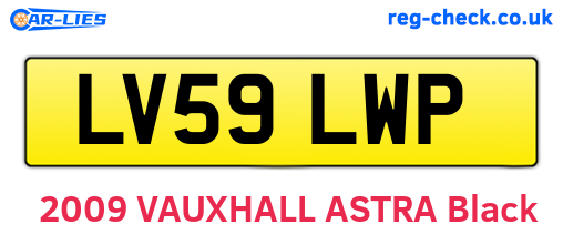 LV59LWP are the vehicle registration plates.