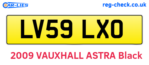 LV59LXO are the vehicle registration plates.