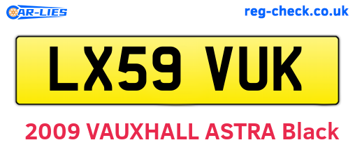 LX59VUK are the vehicle registration plates.