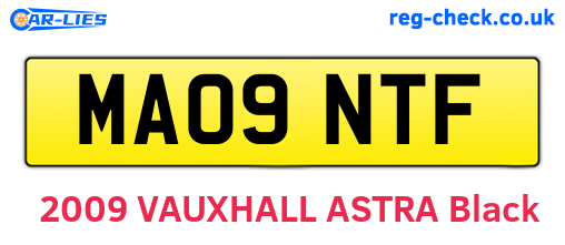 MA09NTF are the vehicle registration plates.