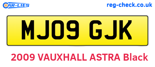 MJ09GJK are the vehicle registration plates.