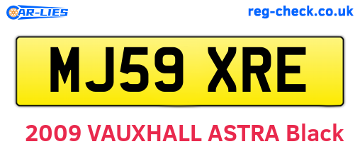 MJ59XRE are the vehicle registration plates.