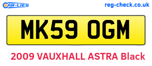 MK59OGM are the vehicle registration plates.