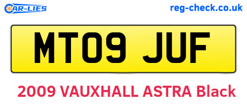 MT09JUF are the vehicle registration plates.