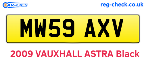 MW59AXV are the vehicle registration plates.