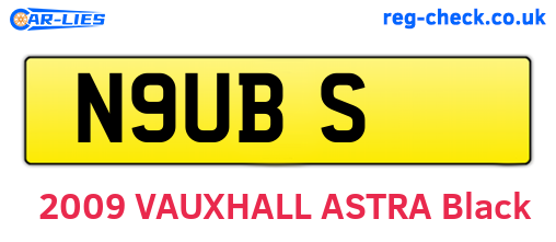 N9UBS are the vehicle registration plates.