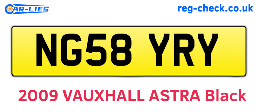 NG58YRY are the vehicle registration plates.