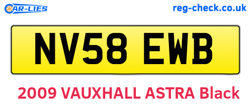 NV58EWB are the vehicle registration plates.