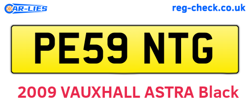 PE59NTG are the vehicle registration plates.