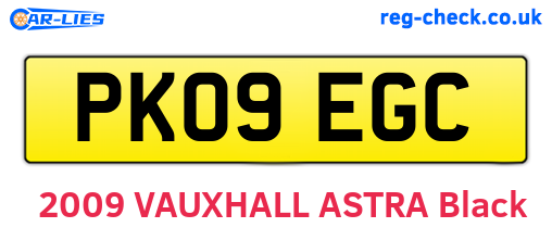 PK09EGC are the vehicle registration plates.