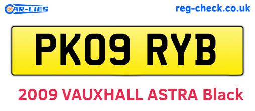 PK09RYB are the vehicle registration plates.