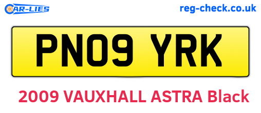 PN09YRK are the vehicle registration plates.
