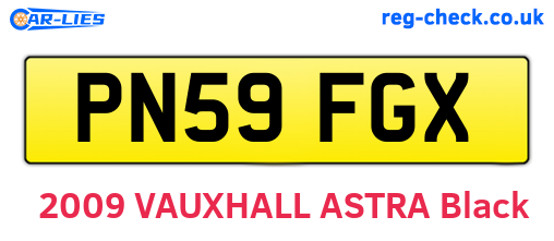 PN59FGX are the vehicle registration plates.