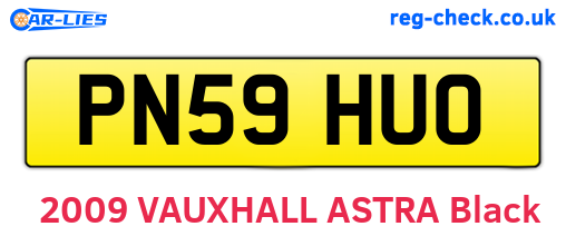 PN59HUO are the vehicle registration plates.
