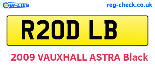 R20DLB are the vehicle registration plates.