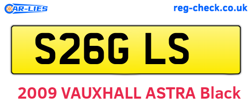 S26GLS are the vehicle registration plates.