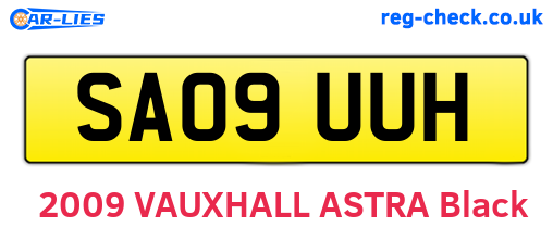 SA09UUH are the vehicle registration plates.