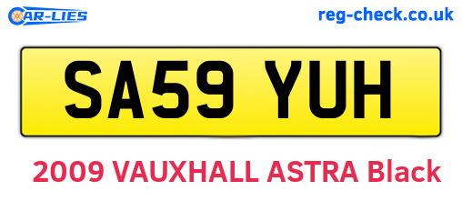 SA59YUH are the vehicle registration plates.