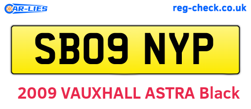 SB09NYP are the vehicle registration plates.