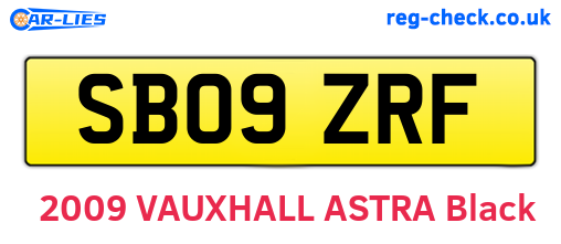 SB09ZRF are the vehicle registration plates.