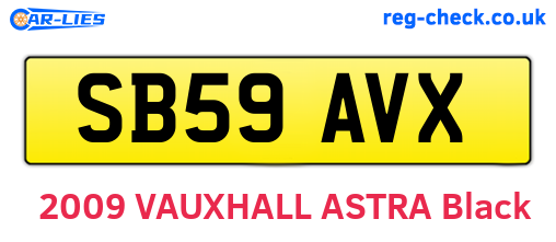 SB59AVX are the vehicle registration plates.