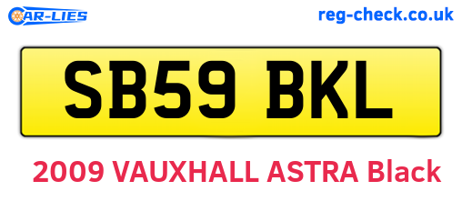 SB59BKL are the vehicle registration plates.