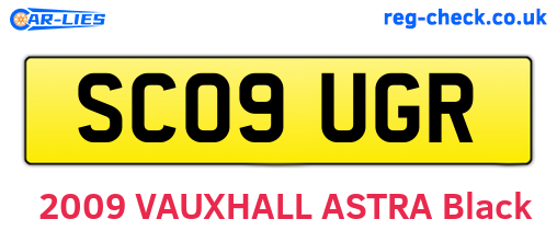 SC09UGR are the vehicle registration plates.