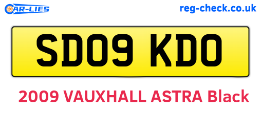 SD09KDO are the vehicle registration plates.