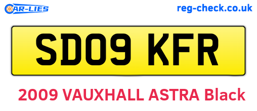 SD09KFR are the vehicle registration plates.