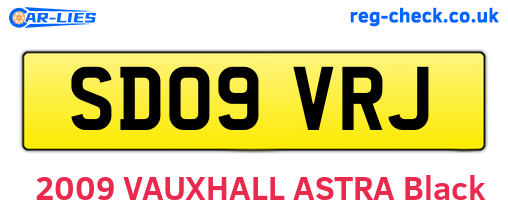 SD09VRJ are the vehicle registration plates.