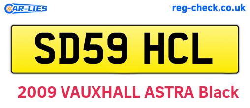 SD59HCL are the vehicle registration plates.