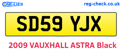 SD59YJX are the vehicle registration plates.