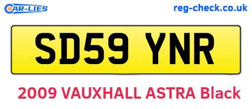 SD59YNR are the vehicle registration plates.