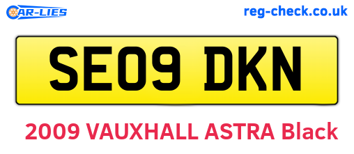 SE09DKN are the vehicle registration plates.