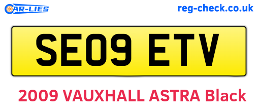 SE09ETV are the vehicle registration plates.
