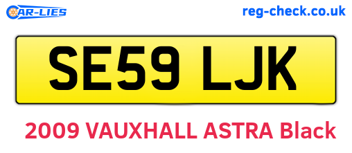 SE59LJK are the vehicle registration plates.