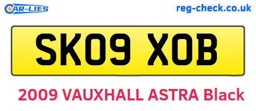 SK09XOB are the vehicle registration plates.