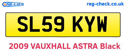 SL59KYW are the vehicle registration plates.
