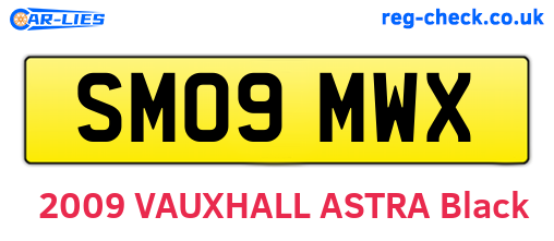 SM09MWX are the vehicle registration plates.